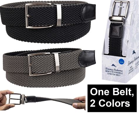 Tommy Bahama Men S Stretch Braided Reversible Belt In One Belt