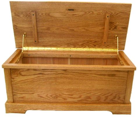 Handmade Solid Oak Cedar Lined Hope Chest Wgolden Oak Finish Hope