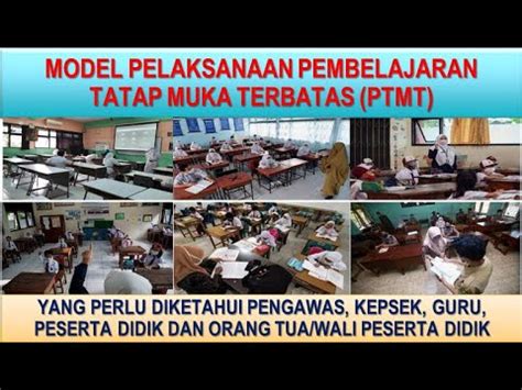 Model Pelaksanaan Pembelajaran Tatap Muka Terbatas Ptmt Di Sekolah Sd