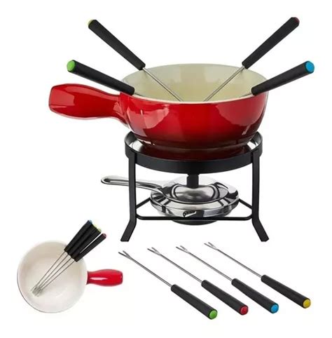 Conjunto De Fondue Brinox Cer Mica P Vermelho N A