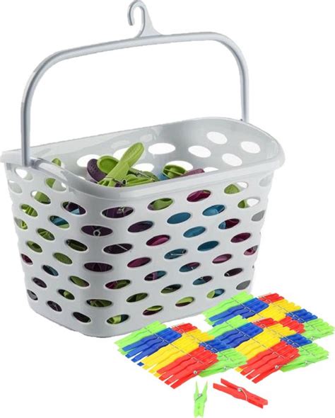 Plasticforte Pingles Linge Panier Plateau Suspendu Blanc Avec