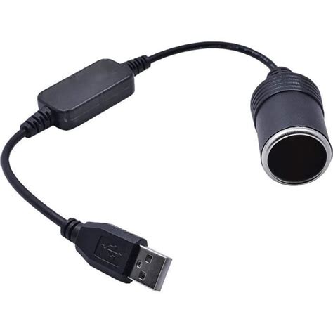 V Usb A Male V Allume Cigare De Voiture Prise Femelle