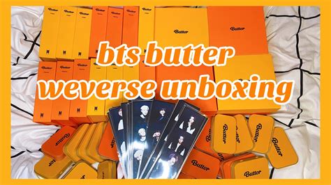 Unboxing Bts Butter Albums Weverse Shop Preorder Benefits Youtube