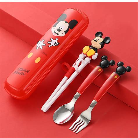 Disney D Mickey Utens Lios De Mesa Conjunto De Talheres Para Crian As