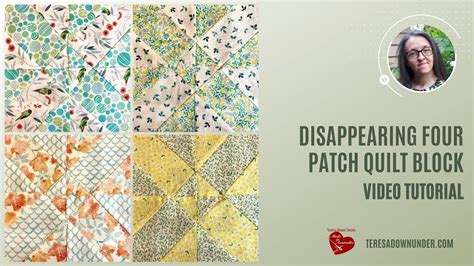 Disappearing Four Patch Quilt Block Video Tutorial YouTube