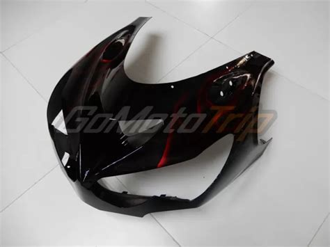 Best Zx R Black Red Flame Fairing Gomototrip