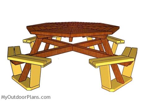 10 Free DIY Octagon Picnic Table Plans