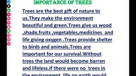 10 Line Essay Trees Importance Of Trees English Short Essay YouTube