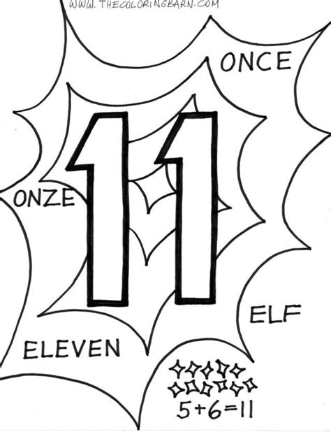 Number 11 Coloring Page - Coloring Home