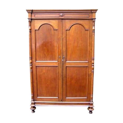 American Walnut Hinged Armoire With Arched Doors And Interior Shelving C 1810 For Sale At 1stdibs