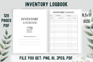 Inventory Log Book Kdp Interior Graphic By Dizblast Creative Fabrica