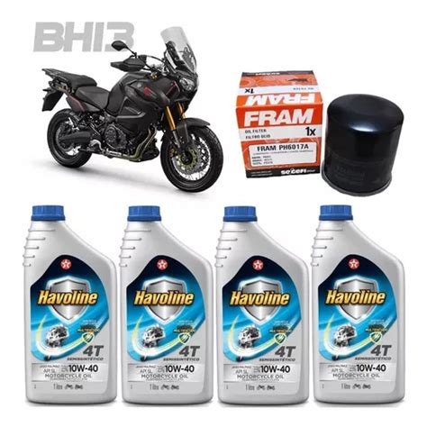 Kit Troca Óleo Havoline 10w40 Super Teneré 1200 Ph6017a