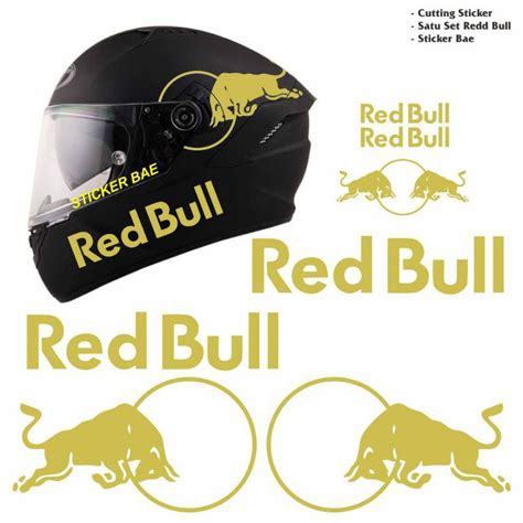 Jual Stiker Redbull Set Cutting Full Set Sticker Red Bull Stiker Helm