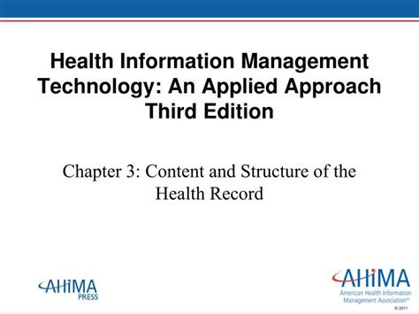 Ppt Health Information Management Technology An Applied Approach