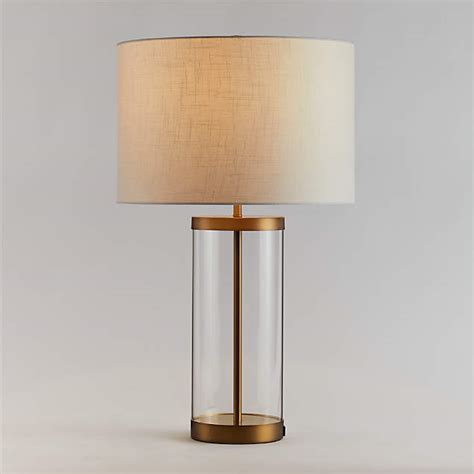 Promenade Small Brass Table Lamp With Usb Port Reviews Crate And Barrel