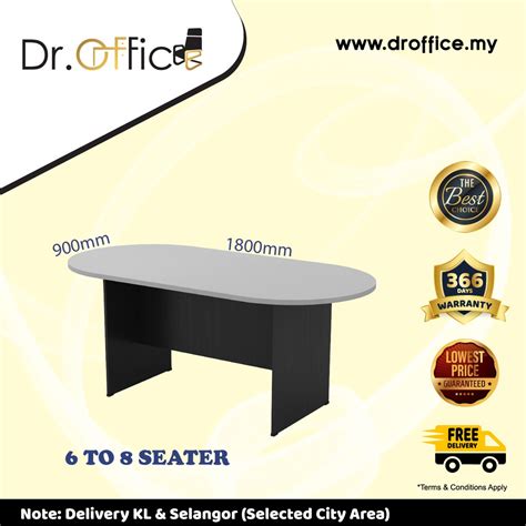 M Go18 Wooden Oval Conference Table Meeting Table Meja Pejabat