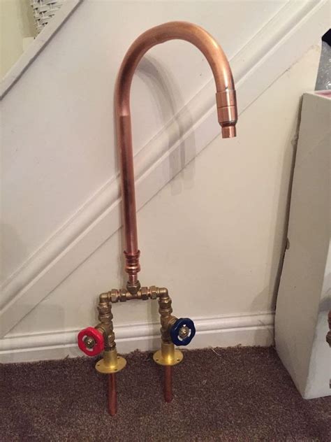 Bespoke Hand Made Vintage Style Copper Mixer Kitchen Taps With 22mm