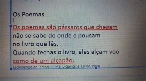 Leia O Poema Abaixo A Que Figuras De Linguagem Correspondem