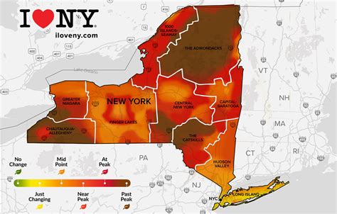 Peak Fall Foliage Engulfs The Finger Lakes And Most Of Upstate New York