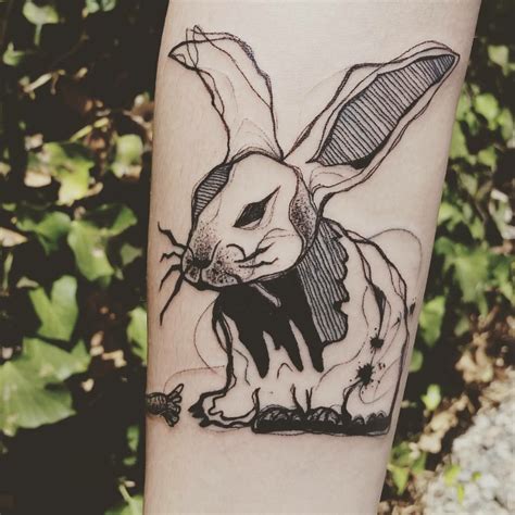 My Fresh Creepy Rabbit Tattoo by J Hoon @ BLKINK213 in Los Angeles, CA ...