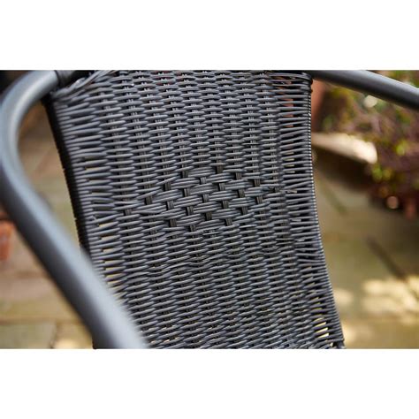 Wilko Rattan Effect Stacking Bistro Set Wilko