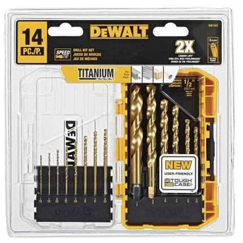 Shop Dewalt Pack Titanium Twist Drill Bit Set At Lowes