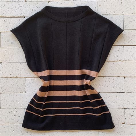 Blusa Modal Detalhe Listrado Preta E Nude Dondoca Moda Feminina