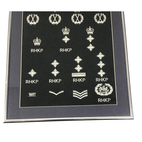 Framed British Colonial Royal Hong Kong Police Force Rank Badge | Chairish