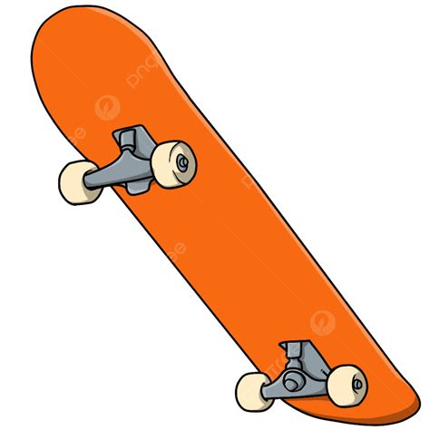 Skateboard Cartoon Clipart Hd PNG Skateboard Cartoon Orange Clipart