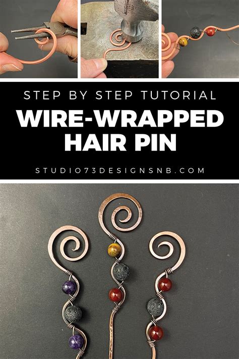 Printable Wire Wrapped Hair Pin Tutorial Pdf Wire Wrapping Diy Wire