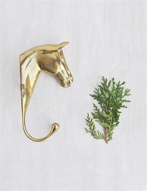 Vintage Brass Horse Head Hook Metal Wall Mounted Coat Hanger Etsy