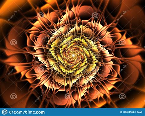 Abstract Flower Fractal Shape Stock Illustration Illustration Of Circle Abstract 140811988