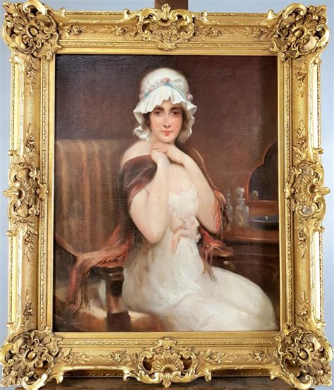 Proantic Huile Sur Toile Portrait De Femme