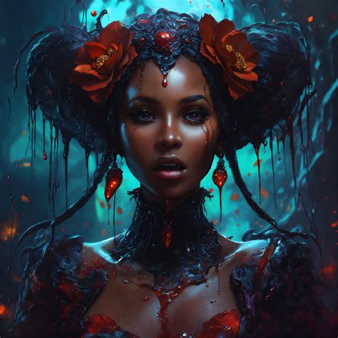 Lexica - Splash art, a quirky liquid portrait of a hauntingly beautiful ...