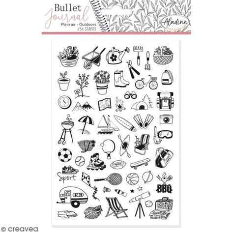 Tampons Clear Stampo Bullet Journal Activit S De Plein Air Pcs