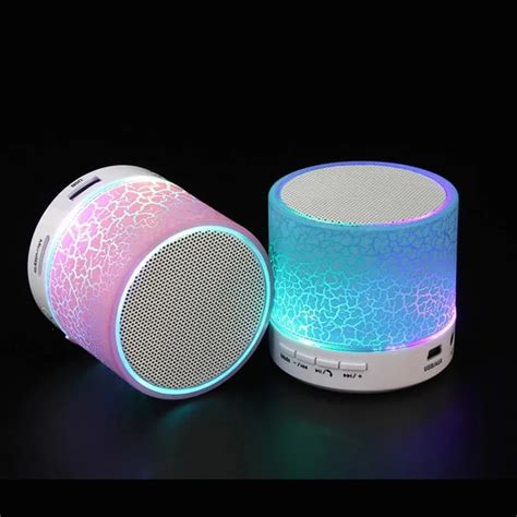 Sam Tech Colorful S10 Led Usb Fm Tf Loud Speakers Universal Subwoofer Wireless Bluetooth Speaker