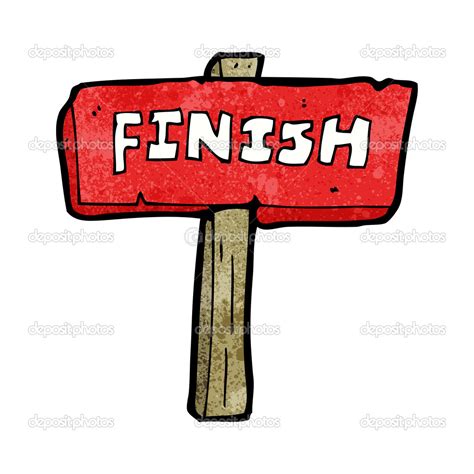 Finish Sign Cartoon — Stock Vector © Lineartestpilot 21534447