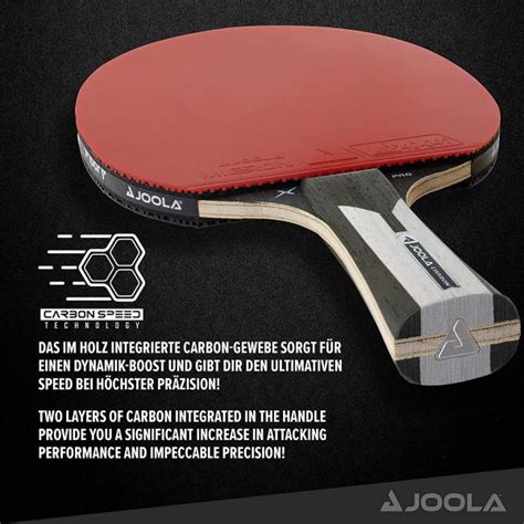 JOOLA Raquette de Tennis de Table Carbon X Pro ITTF Approuvée pour