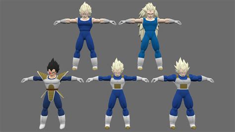 Raging Blast Vegeta Every Form Fbx By Rastaman On Deviantart