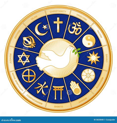 Religions Of The World Mandala Dove Of Peace Stock Vector