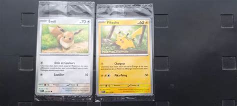 Cartes Pok Mon Promo Stamp Pok Mon Ensemble Evoli Et Pikachu