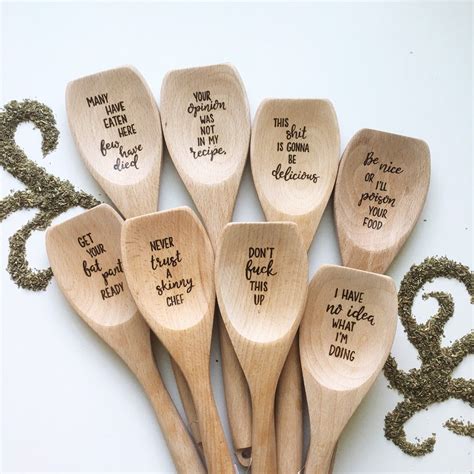 Wood Burned Spoon Set Hostess Gifts Etsy In Wood Burn Spoons