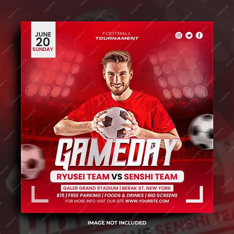 Premium Psd Matchday Soccer Or Football Instagram Post Template