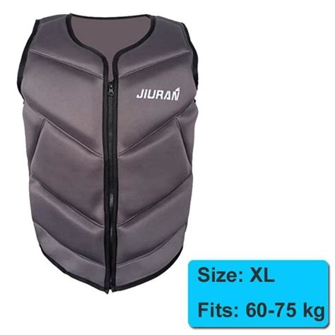 Xl gris Néoprène Gilet De Sauvetage Léger Portatif Flottabilité Gilet