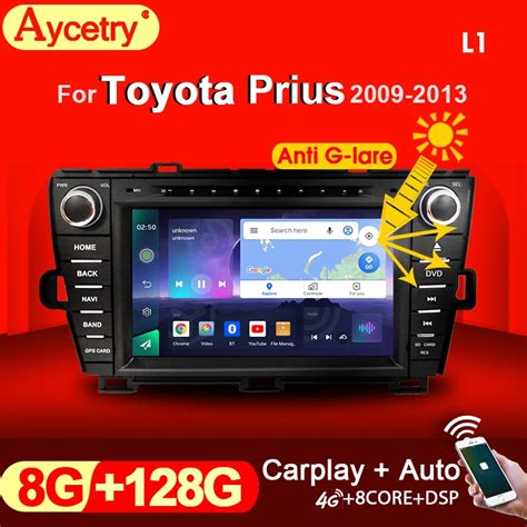 Wireless Carplay 2 Din Android 11 Car Radios Gps For Toyota Prius 2009