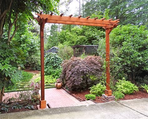 Two Post Wood Arbor Forever Redwood