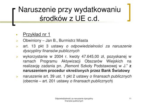 Ppt Odpowiedzialno Za Naruszenie Dyscypliny Finans W Publicznych