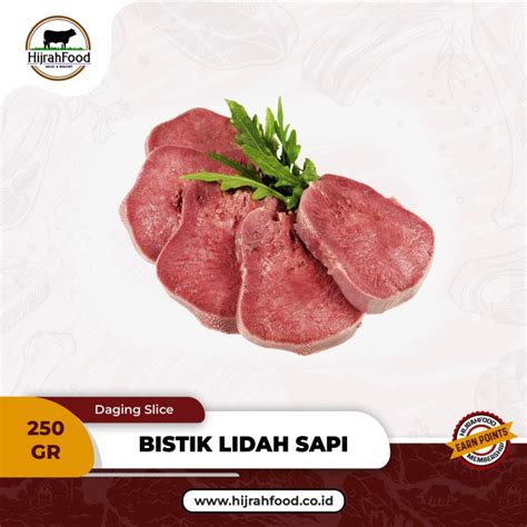 Jual Bistik Lidah Lidah Sapi Slice Tebal Beef Ox Tongue Qty