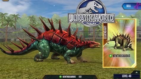 KENTROSAURUS LVL 40 Jurassic Wolrd The Game EARTH UPDATE YouTube