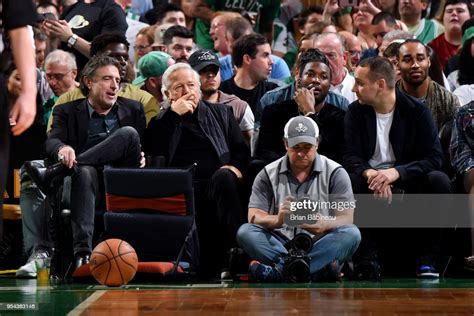 Wyc Grousbeck Robert Kraft Meek Mill And Michael Rubin Enjoy Game Two